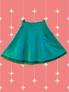 Aqua circle skirt vintage style 50's